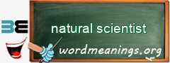 WordMeaning blackboard for natural scientist
